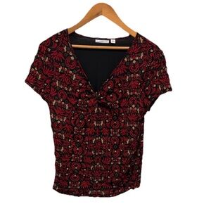 Croft & Borrow VTG Y2K Baby Doll Floral Boho Abstract Coquette Girl Blouse S:XL